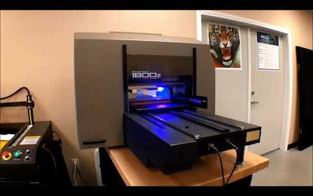 1800z UV LED Printer - One Printer: Phone Cases, Shirts, Bottles, Braille & More